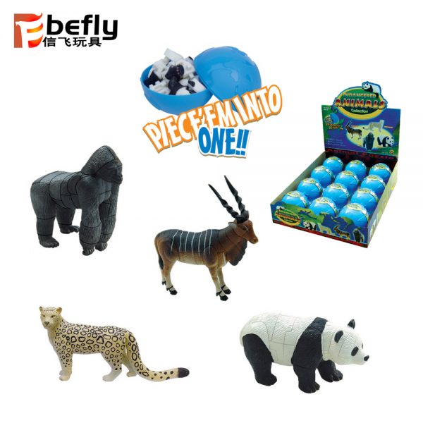 Vivid antelope orangutan leopard panda 3d animal model puzzle toy