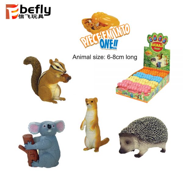 Weasels koalas squirrels hedgehogs plastic toy wild animal building block