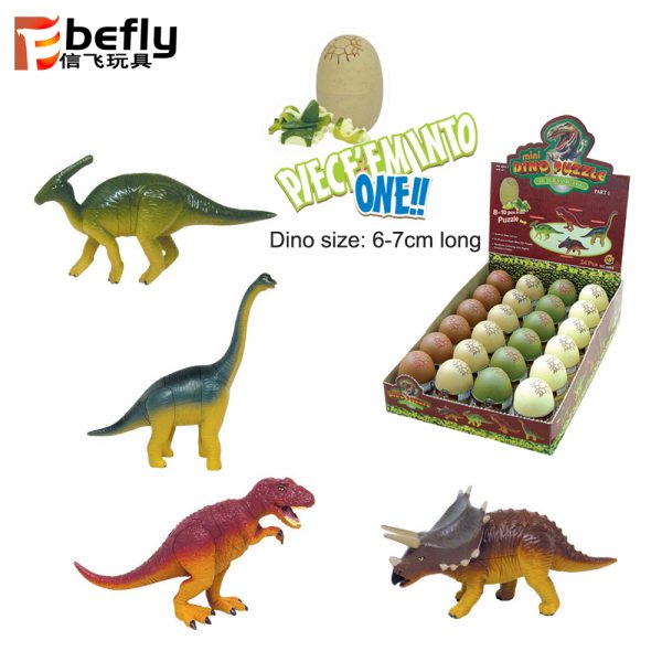 3d plastic mini dinosaur puzzle in egg