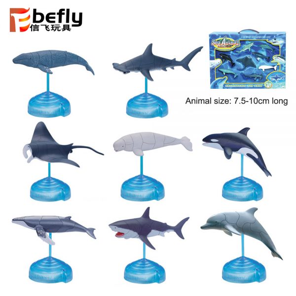Diy intelligent ocean animal puzzle toy plastic
