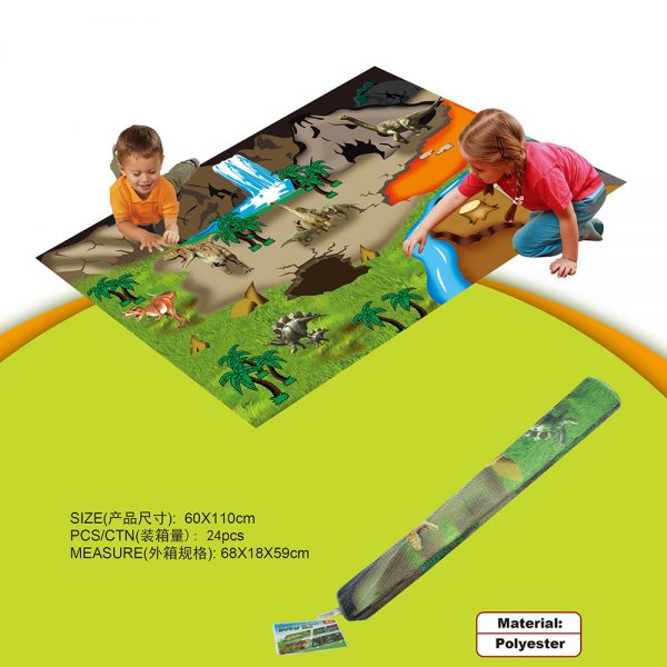 Dinosaur pattern mat kids dinosaur toy with floor play mat