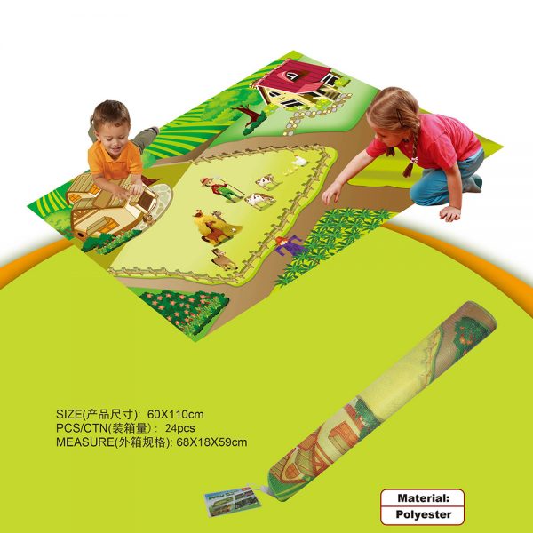 Farm animal pattern floor mat toy for kids