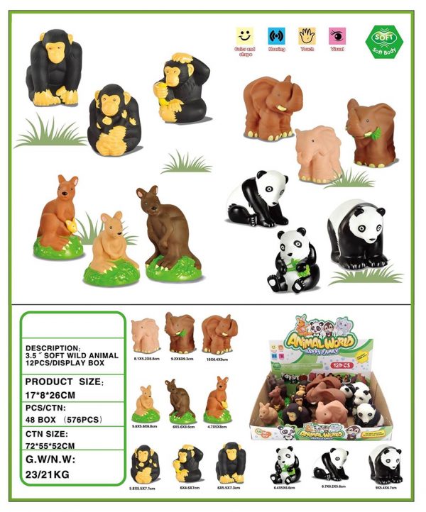 Lovely cartoon vinyl animal toys set
