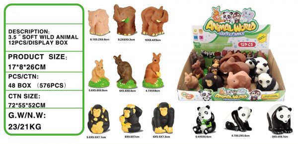 Lovely cartoon vinyl animal toys set
