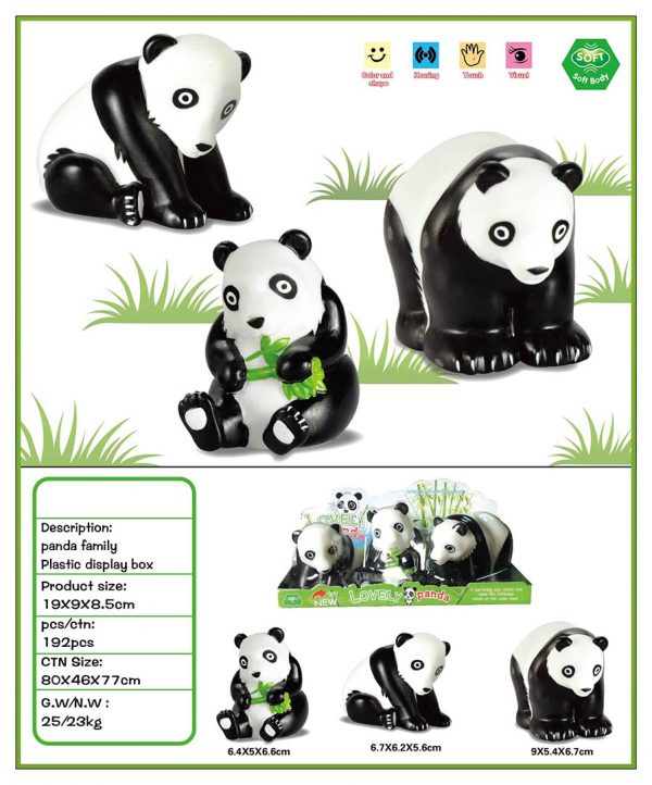 Panda model cartoon toy vinyl animal