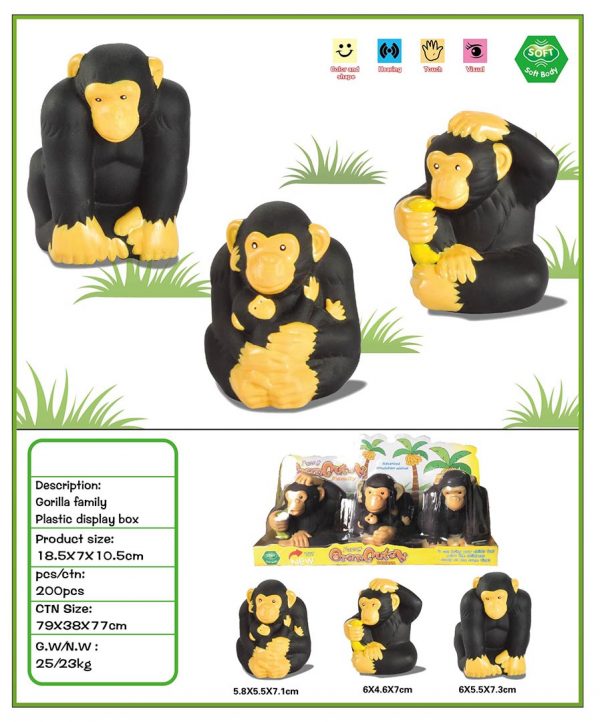 Plastic vinyl orangutan zoo animal toy