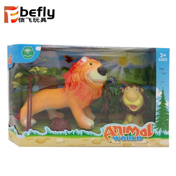 Forest animal model soft vinyl lion toy