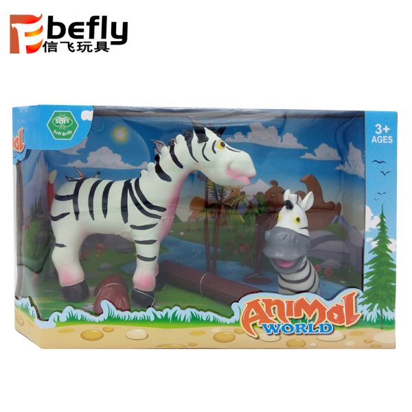 Wild animal series funny vinyl zebra toy