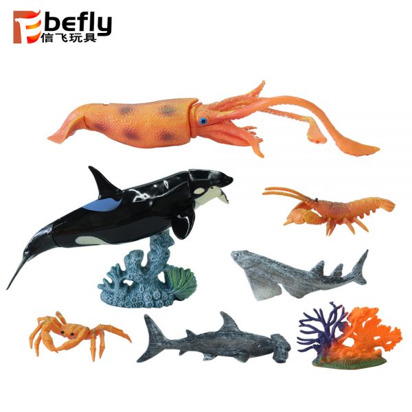 Movable deep ocean animal figure plastic sea life toy