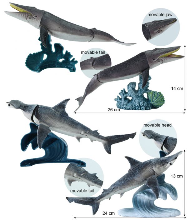 Plastic set moval ocean animal toy