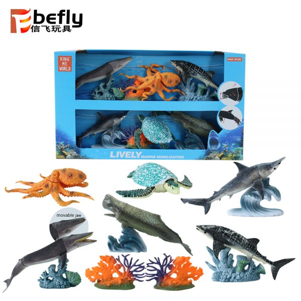 Plastic set moval ocean animal toy