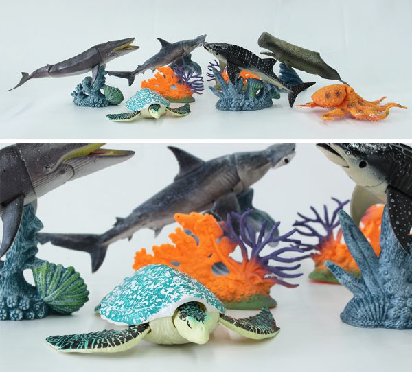 Plastic set moval ocean animal toy