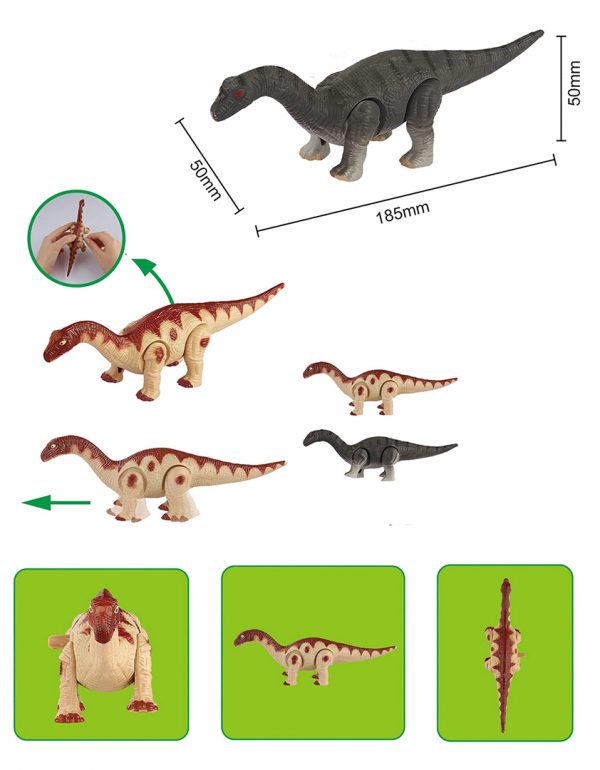 Realistic Brachiosaurus dinosaur model plastic wind up toy