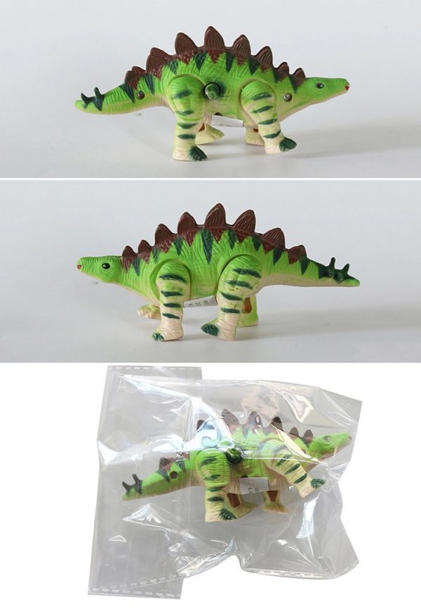 Realistic walking Stegosaurus dinosaur model plastic wind up toy