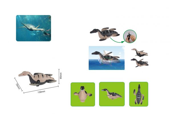 Plesiosaur dinosaur model plastic wind up toy