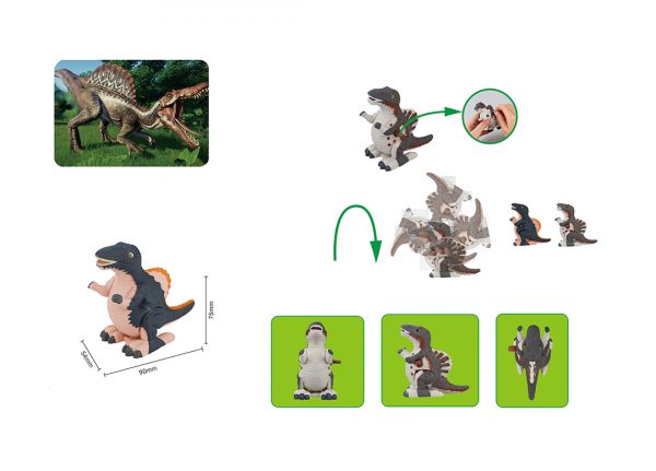 Spinosaurus dinosaur model plastic wind up toy