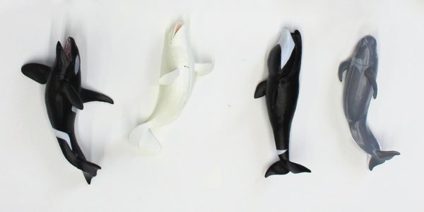4kinds mixed packaging 7inches plastic toy sea animal model