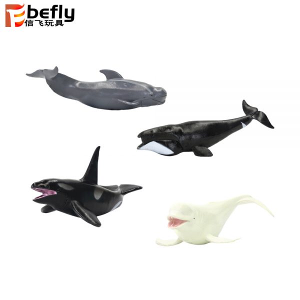 4kinds mixed packaging 7inches plastic toy sea animal model