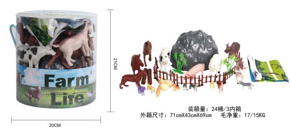 Realistic farm animal plastic model toy