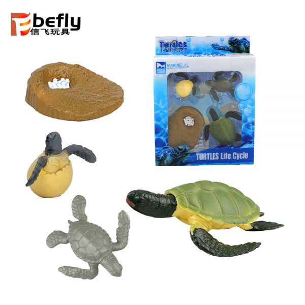 Realistic plastic turtle life cycle toy set