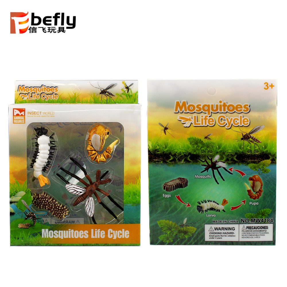Realistic plastic Mosquito life cycle toy set