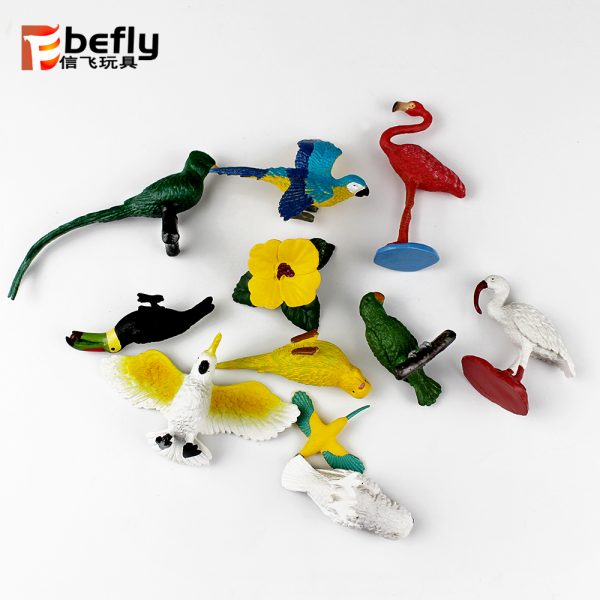 10 kinds mixed small bird plastic figure toy