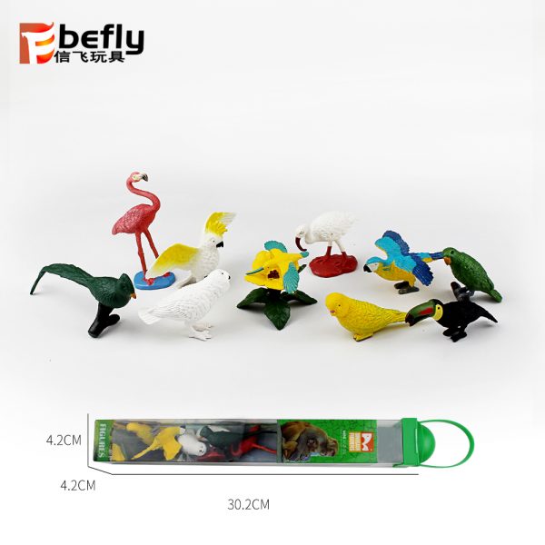 10 kinds mixed small bird plastic figure toy