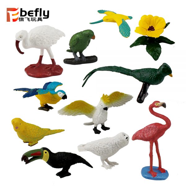 10 kinds mixed small bird plastic figure toy