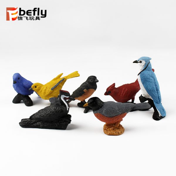 7 kinds mixed small bird plastic figure toy