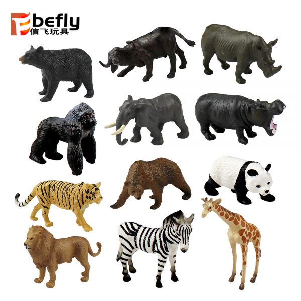 Realistic wild animal plastic figure toy