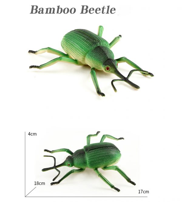 Simulation 8 inches insect model plastic hollow Bamboo beetle toy