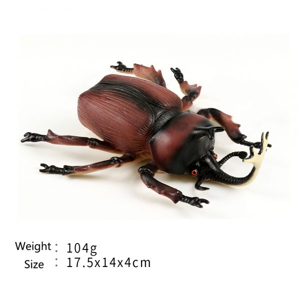 Simulation 8 inches insect model plastic hollow Hercules beetle toy