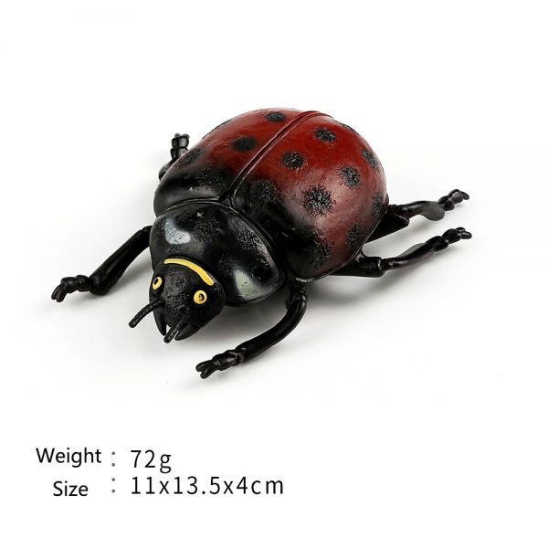 Simulation 8 inches insect model plastic hollow ladybird toy