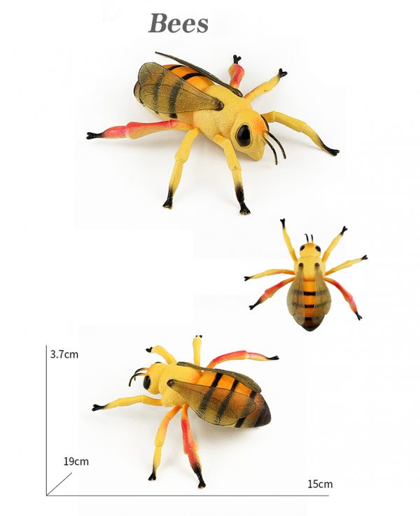 Simulation 8 inches insect model plastic hollow bee toy