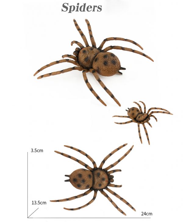 Simulation 8 inches insect model plastic hollow spider toy