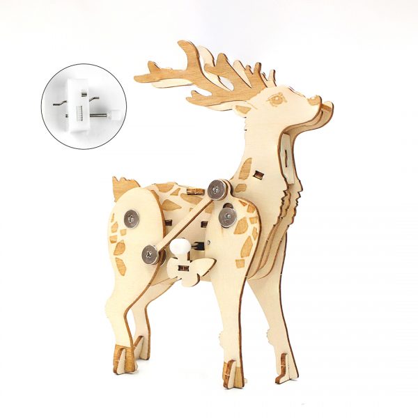 3D Wooden elk puzzle toy