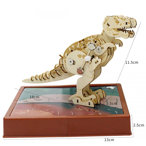 3D Wooden dinosaur puzzle toy