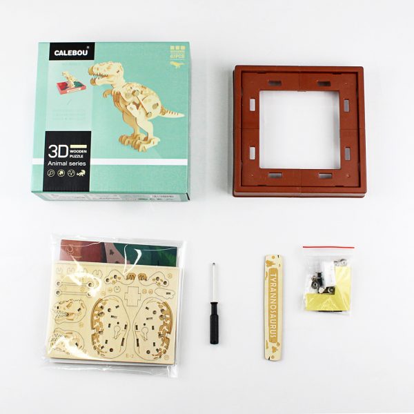 3D Wooden dinosaur puzzle toy