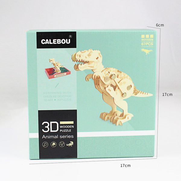3D Wooden dinosaur puzzle toy