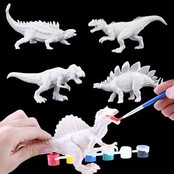 Plastic dinosaur model diy painting set
