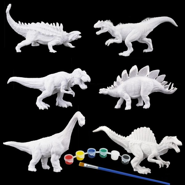 Plastic dinosaur model diy painting set
