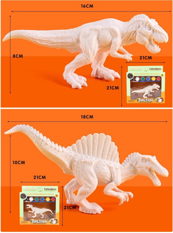 Plastic dinosaur model diy painting set