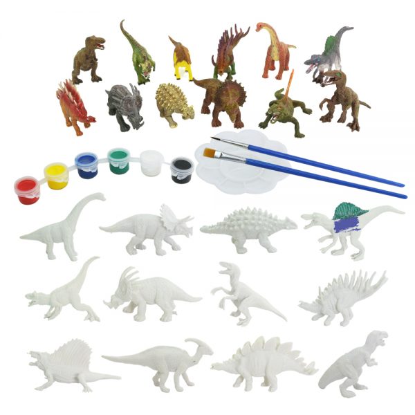 Plastic dinosaur model diy painting set