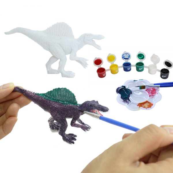 Plastic dinosaur model diy painting set
