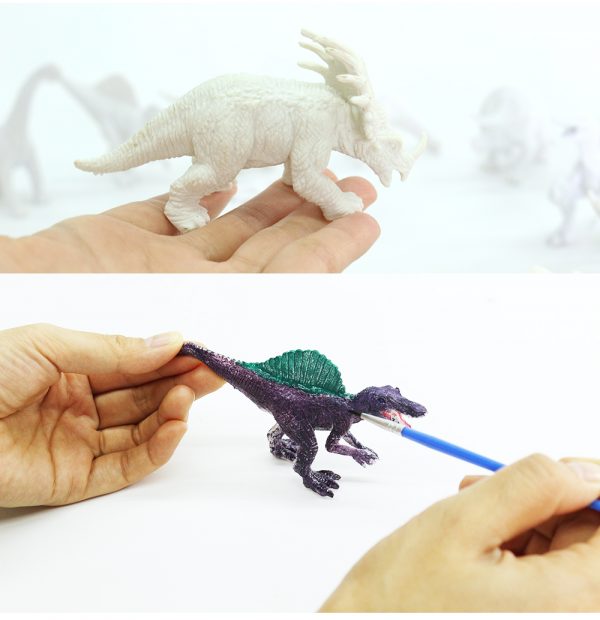 Plastic dinosaur model diy painting set