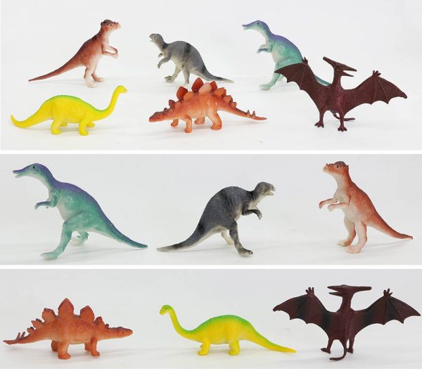 Kids indoor pretend play game soft solid small plastic dinosaur model toy