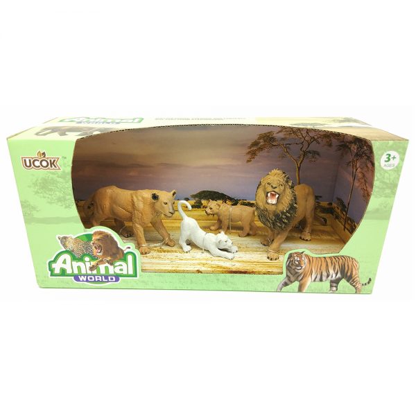 Safari animal realistic plastic lion model toy