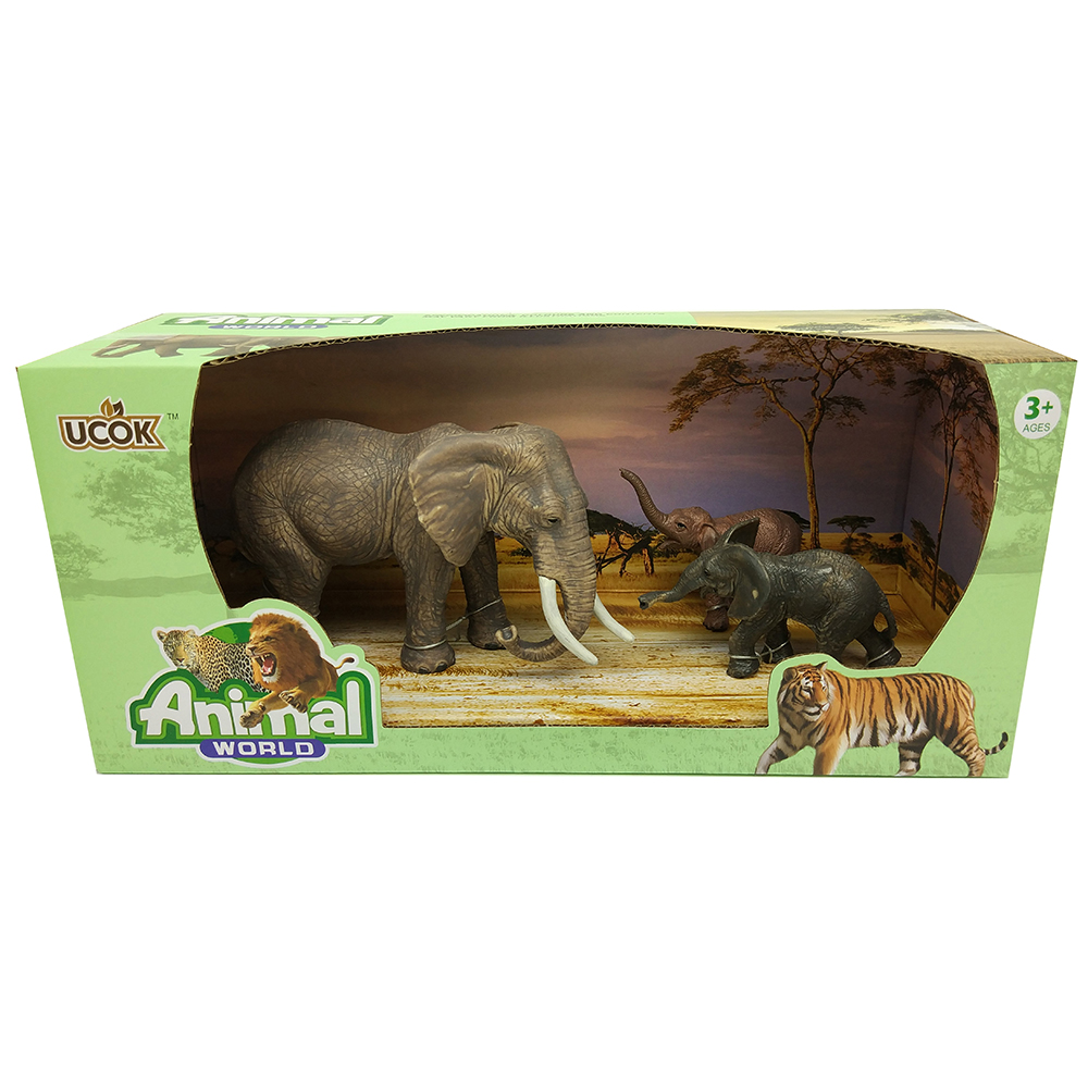 Realistic elephant model plastic africa animal toy