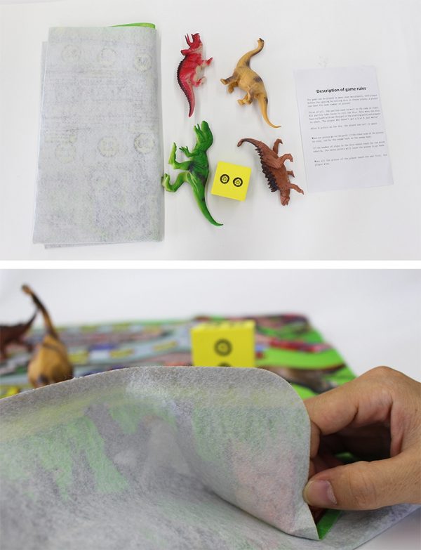 Non-woven road play mat dinosaur set toy