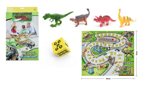 Non-woven road play mat dinosaur set toy